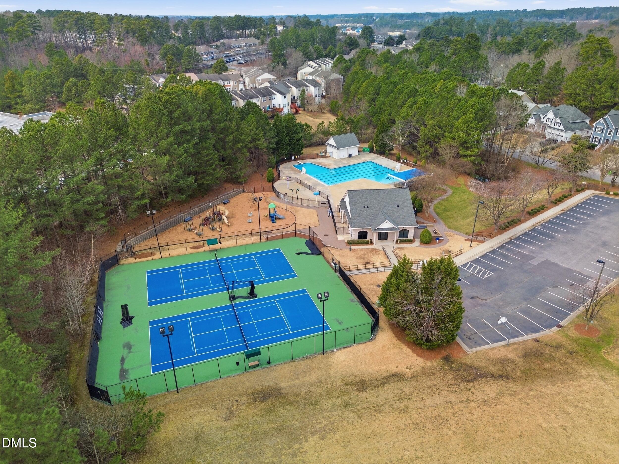 300 Nottinghill Walk Apex, NC 27502 - Photo 27 of 29 an aerial view of a house with a yard