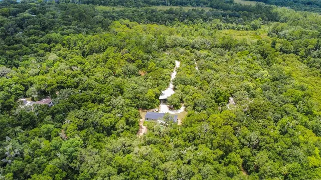 a view of a lush green field