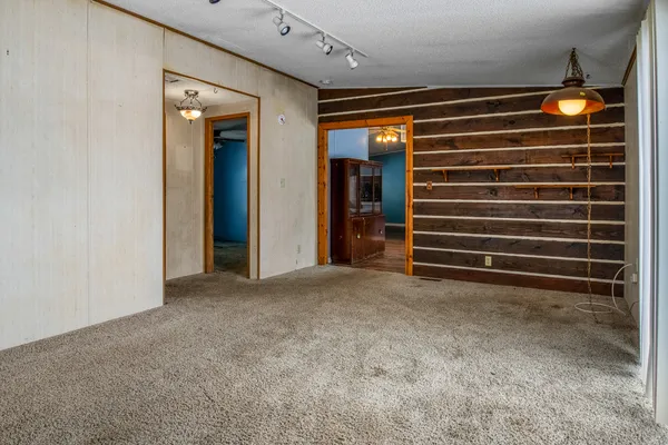 a view of room with door