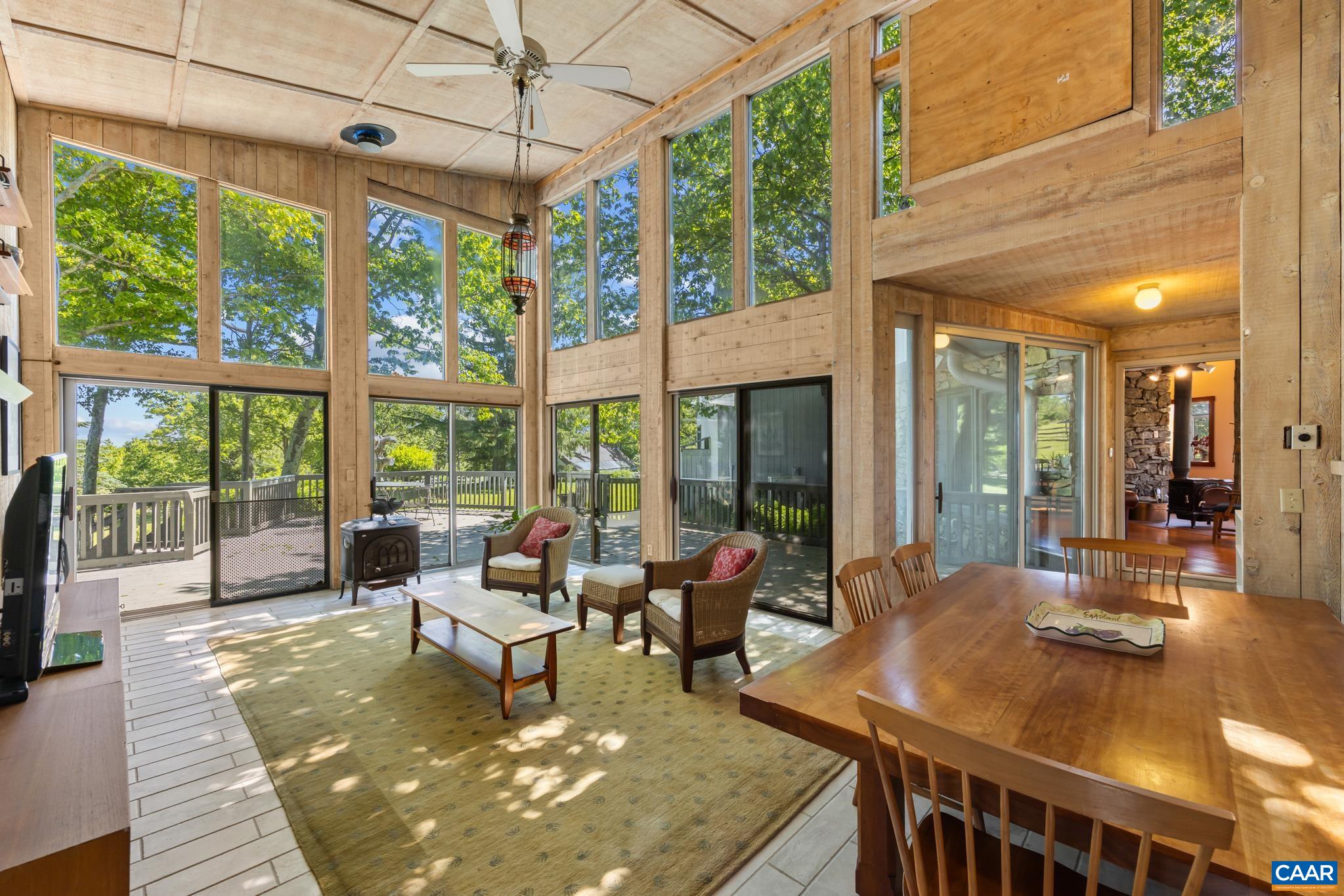 7098 Bucks Elbow Mountain Road Crozet, VA 22932 - Photo 23 of 57 a living room with large windows