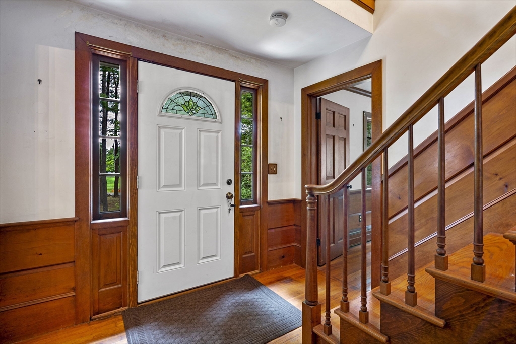 20 Main Street Boxford, MA 01921 - Photo 8 of 40 hallway with wooden floor and stairs