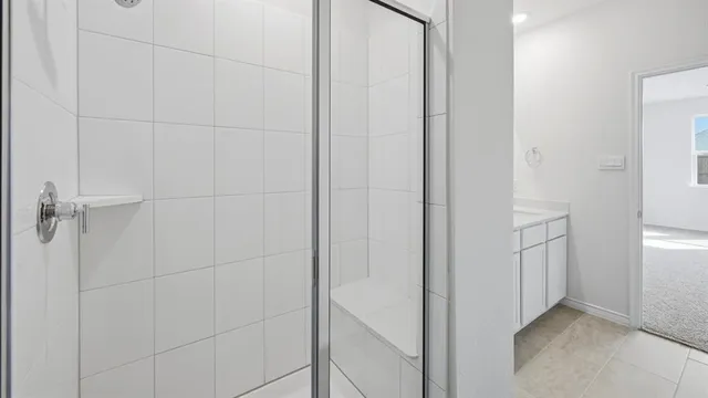a view of bathroom with shower