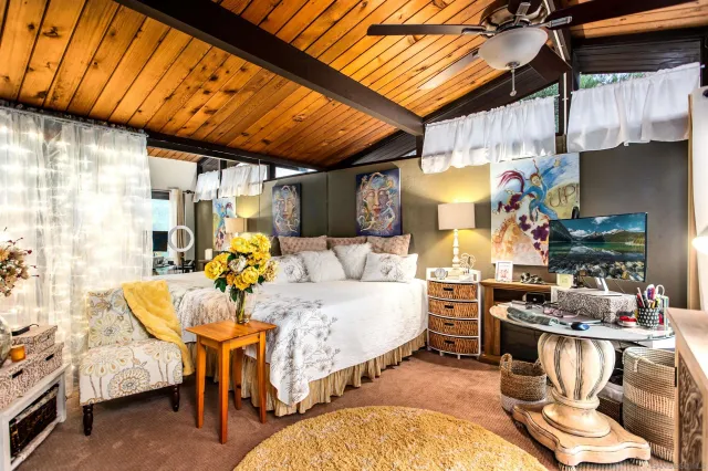 a view of swimming pool with a patio