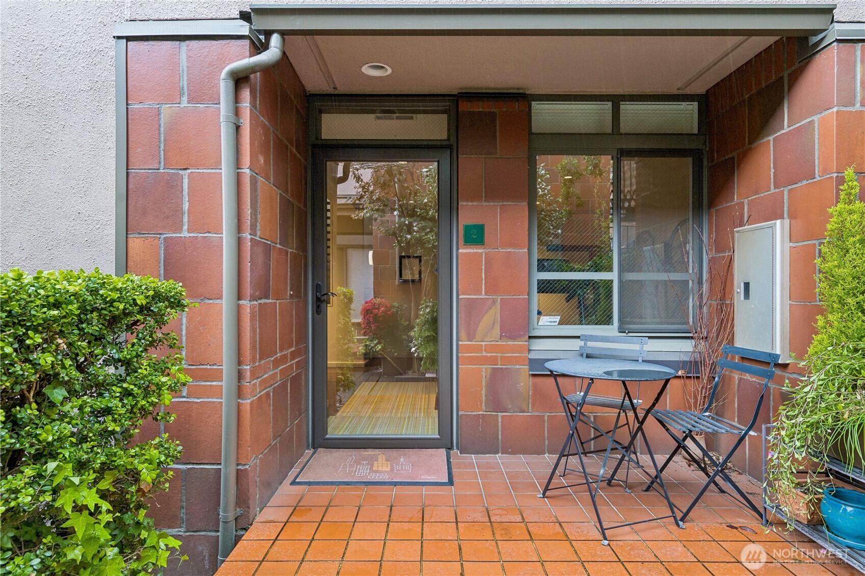 a view of a entryway door of the house