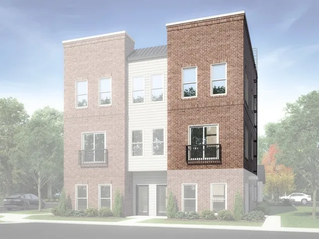 a front view of a building