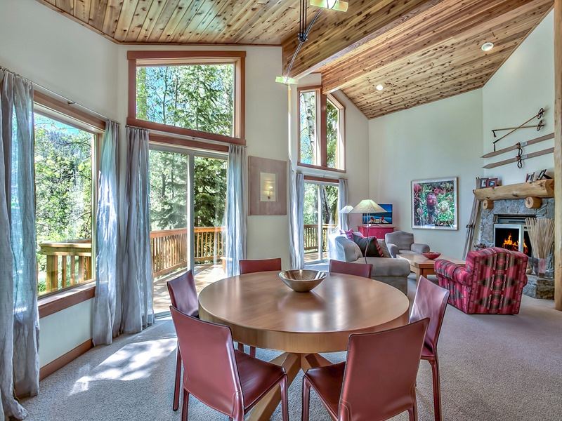 1018 Snow Crest Road Alpine Meadows, CA 96146 - Photo 5 of 14 a view of a dining room with furniture window and outside view