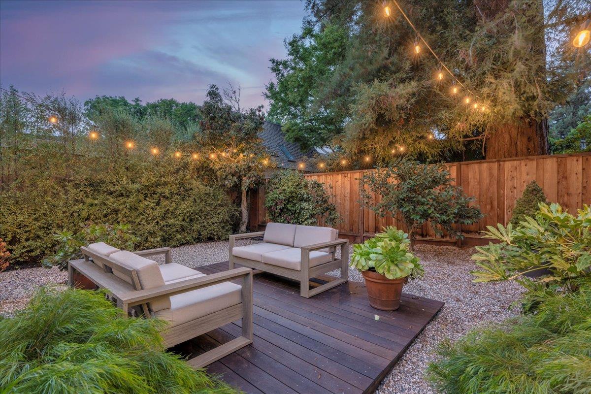 335 Middlefield Road Palo Alto, CA 94301 - Photo 14 of 38 a view of a patio with couches table and chairs and potted plants