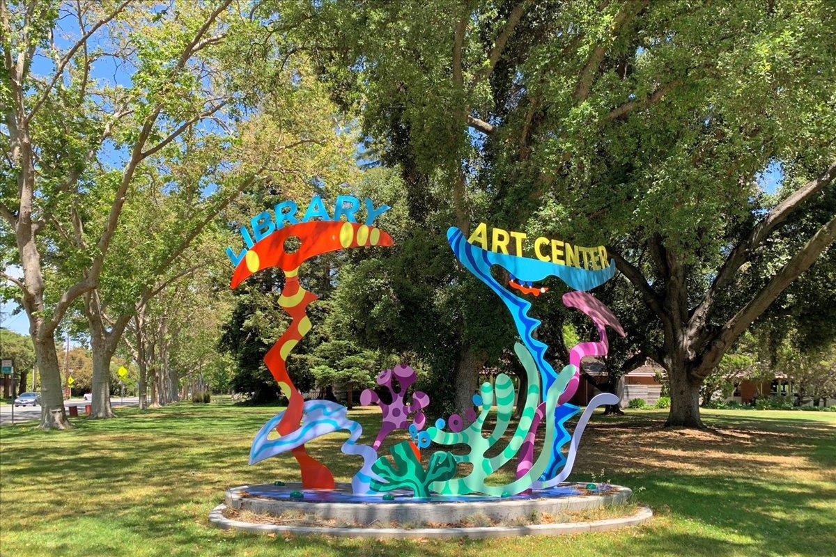 335 Middlefield Road Palo Alto, CA 94301 - Photo 37 of 38 a view of outdoor space with sign board and trees