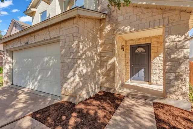 a view of a door of a house