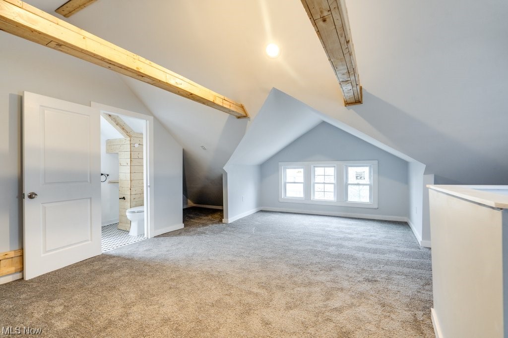 3393 Cedarbrook Road Cleveland, OH 44118 - Photo 34 of 43 Bonus room featuring lofted ceiling and light colored carpet