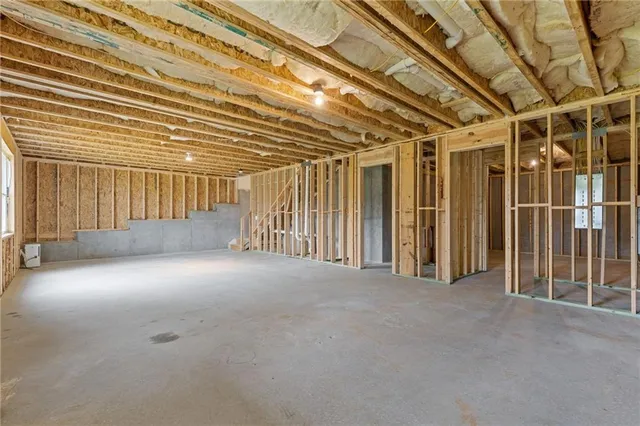 a view of a balcony with wooden floor