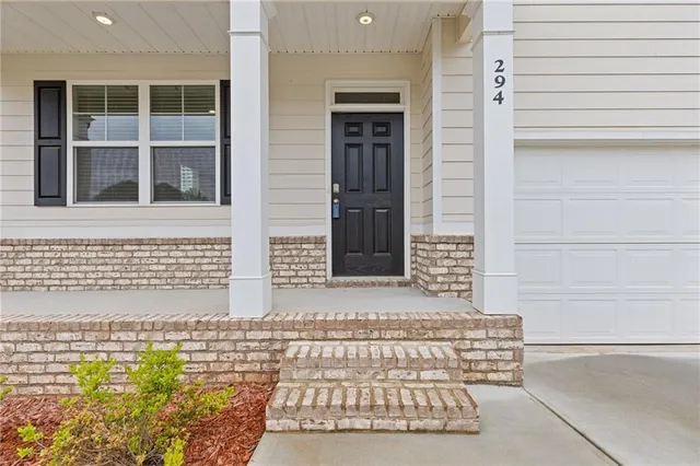 a view of front door of house
