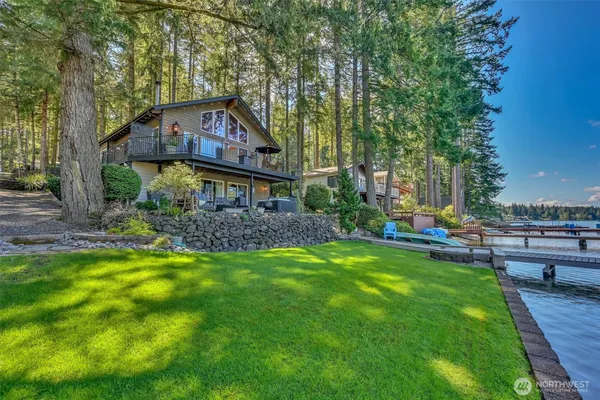 a house view with a garden space