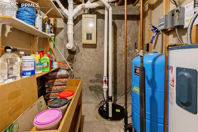 a view of storage and utility room