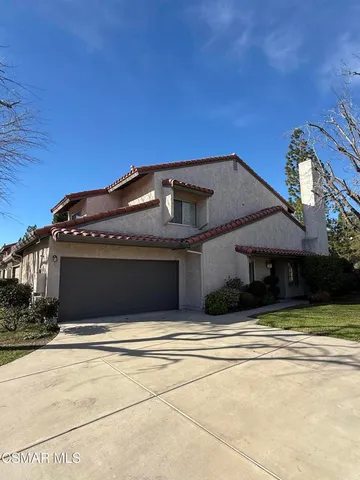 a front view of a house with a space