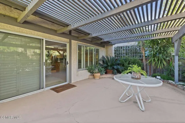 a outdoor space with a sitting space