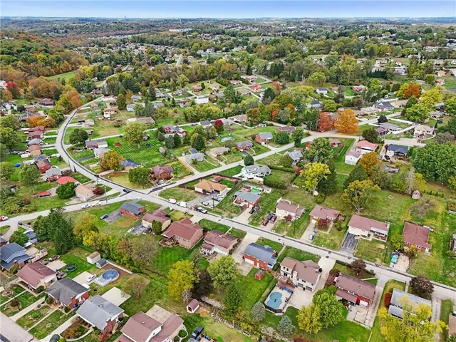 an aerial view of multiple house