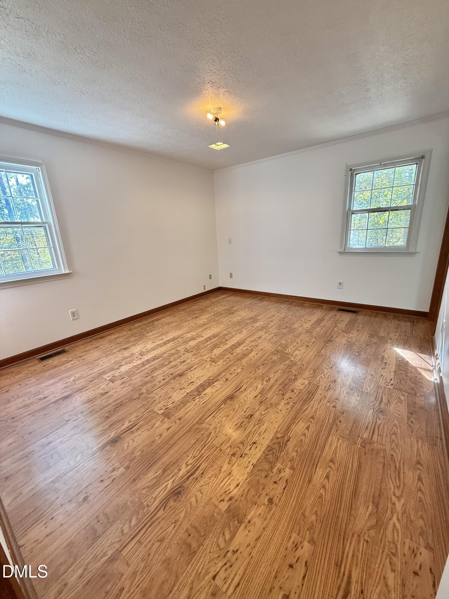 2320 Poindexter Road Hurdle Mills, NC 27541 - Photo 19 of 57 an empty room with wooden floor and windows