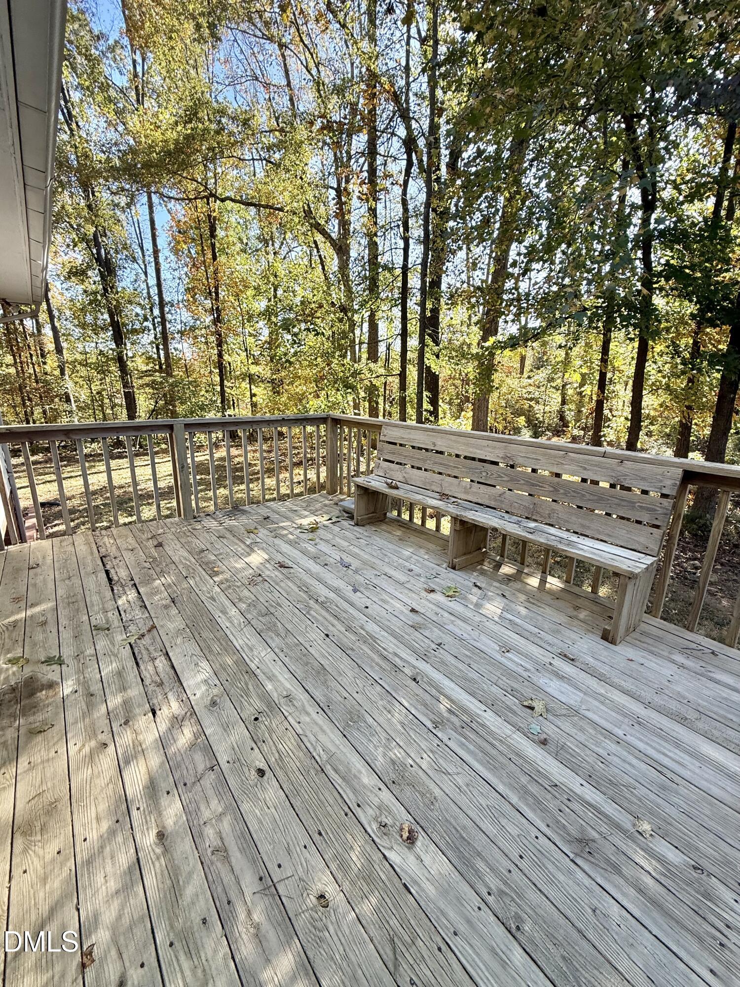 2320 Poindexter Road Hurdle Mills, NC 27541 - Photo 52 of 57 a view of outdoor space with a wooden deck