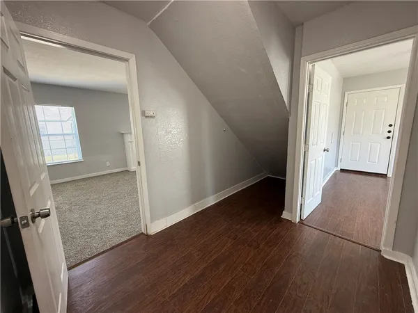hallway with wooden floor