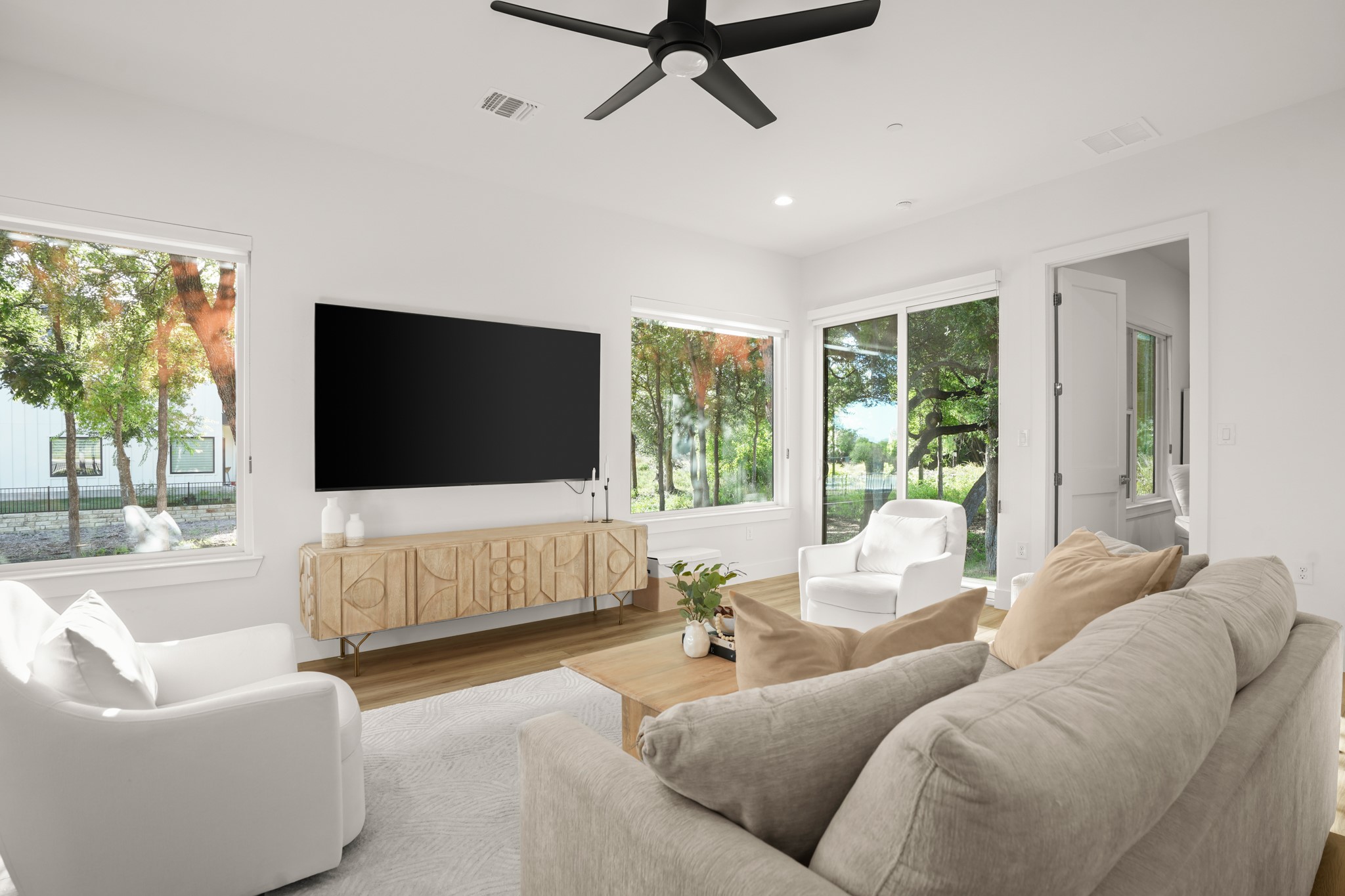 595 Old Mill Road, Unit 206 Cedar Park, TX 78613 - Photo 4 of 39 Custom crafted in 2024 by Prime Haven Homes, this move-in-ready unit features 4 bedrooms, 3.5 baths and over 2,200 sq ft of thoughtfully designed living space.