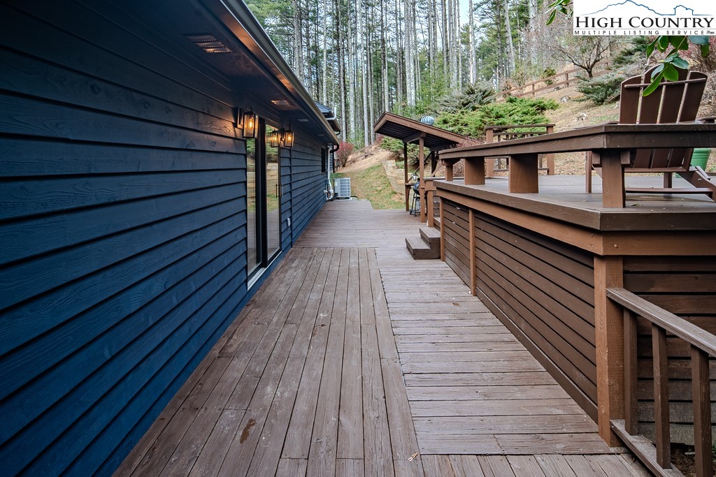 281 Old Hartley Road Banner Elk, NC 28604 - Photo 41 of 50 a view of balcony with deck and wooden floor