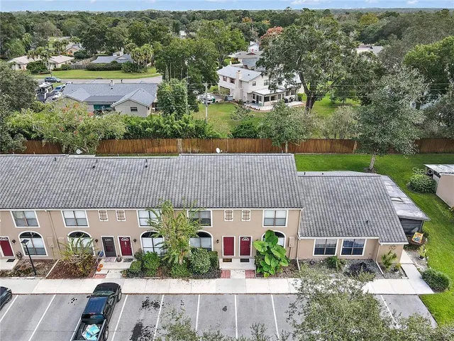 an aerial view of multiple house