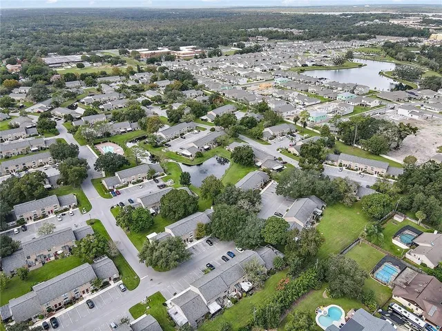 an aerial view of multiple house
