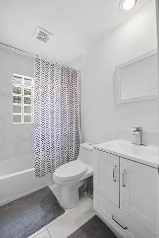 a view of a yard with a slide