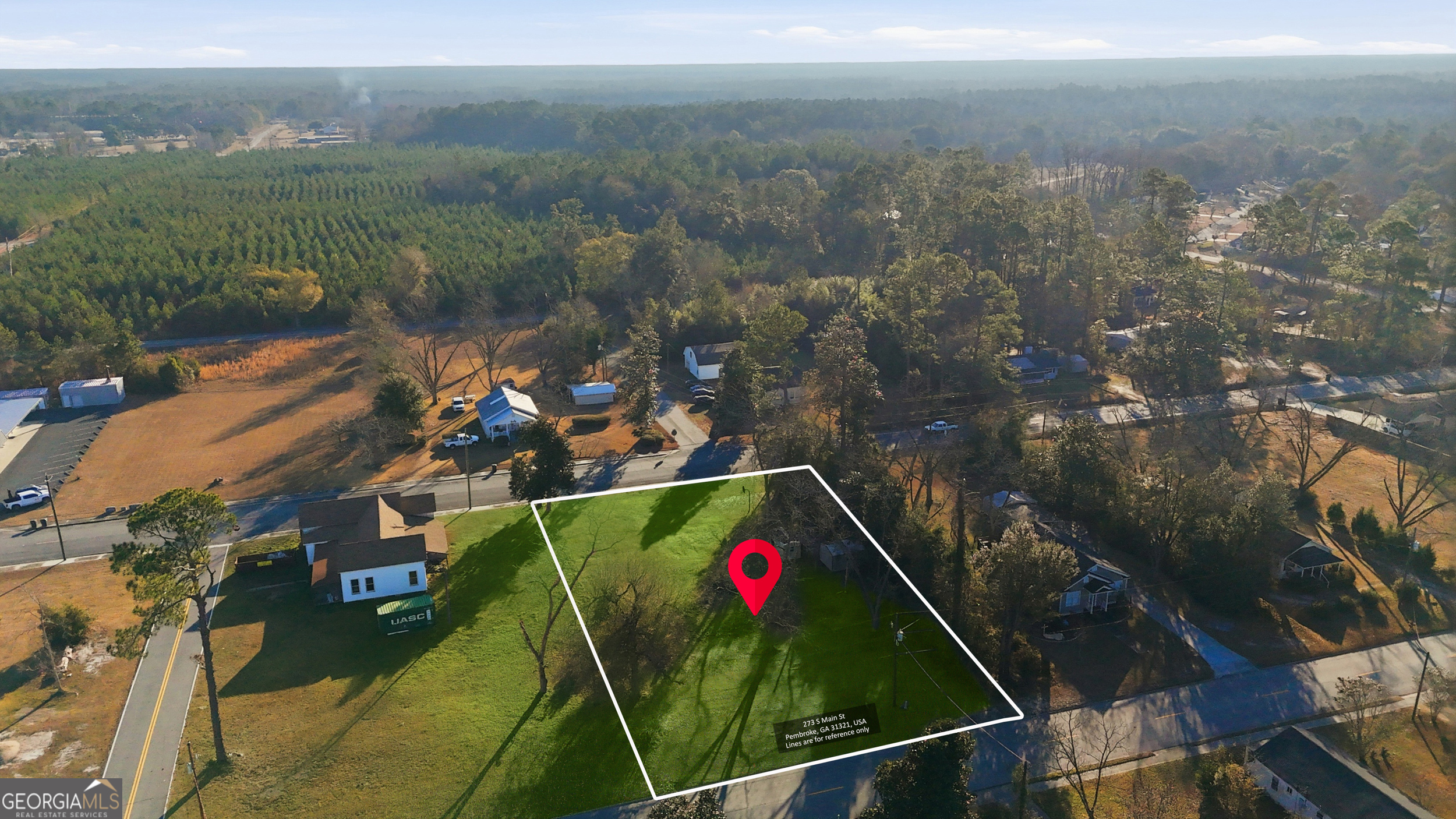 273 South Main Street Pembroke, GA 31321 - Photo 20 of 22 an aerial view of houses with outdoor space
