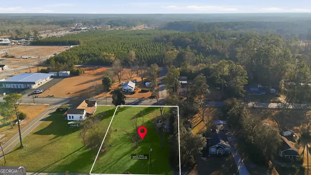 a view of a street with a building and a street view