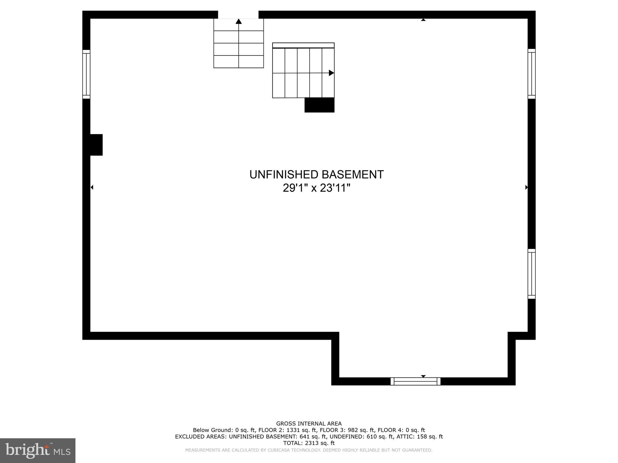 304 Bewley Road Havertown, PA 19083 - Photo 41 of 41 UNFINISHED BASEMENT PLAN