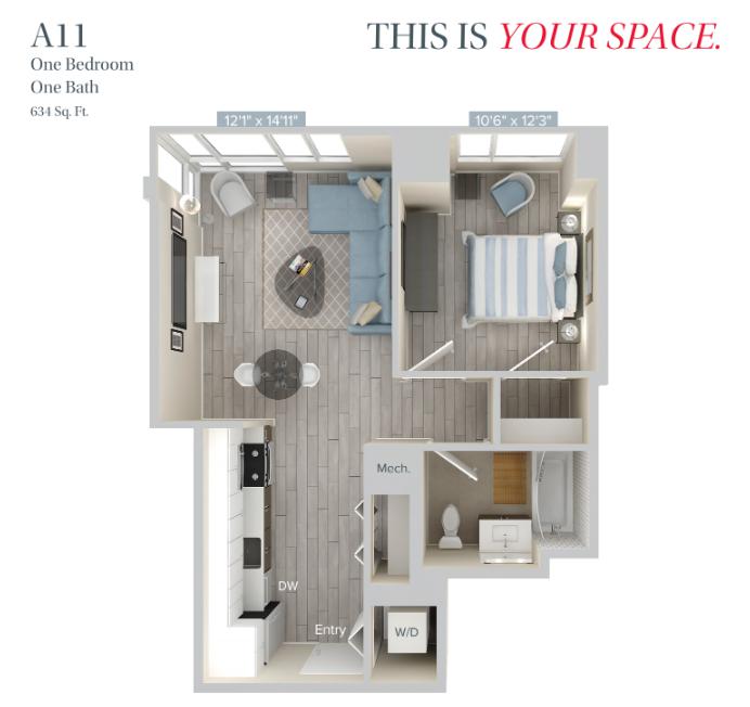 1524 Sheepshead Bay Road, Unit 14H Brooklyn, NY 11235 - Photo 24 of 24 Floor Plan