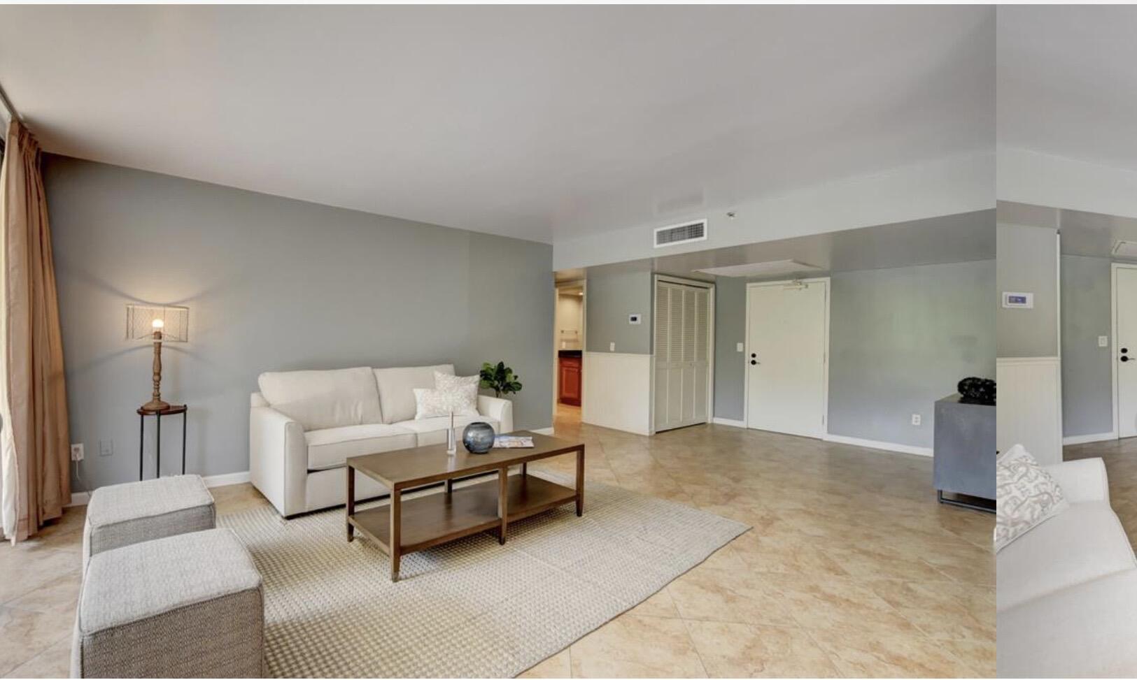 859 Jeffery Street, Unit 3030 Boca Raton, FL 33487 - Photo 2 of 24 a living room with furniture and a lamp