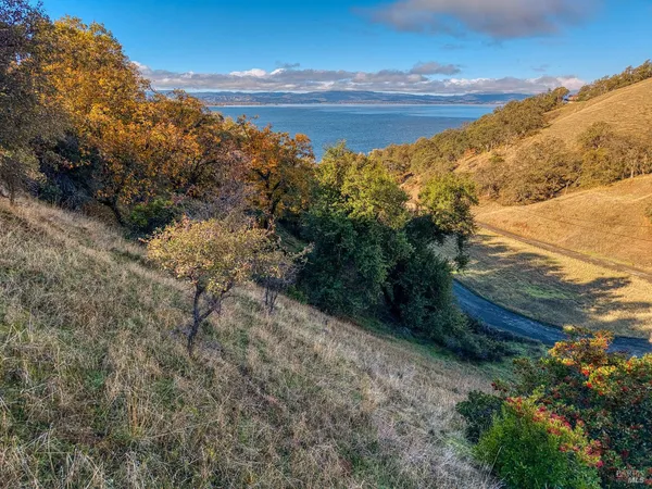 a view of lake with mountain