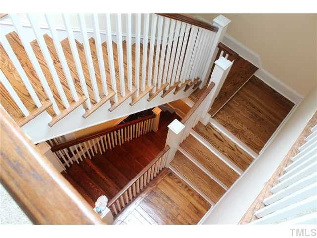 502 Cole Street Raleigh, NC 27605 - Photo 14 of 25 View from the top floor looking down---beautiful open stair hall!
