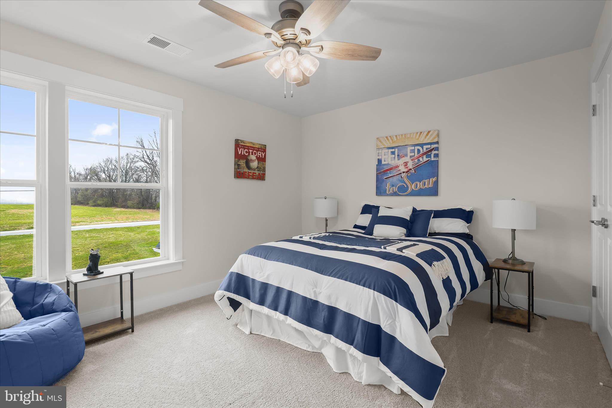 1605 A Oakland Road Freeland, MD 21053 - Photo 47 of 71 Ceiling Fan & Carpet Floor