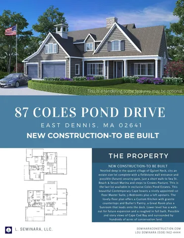 $3,999,000 | 87 Coles Pond Drive, East Dennis, MA 02641