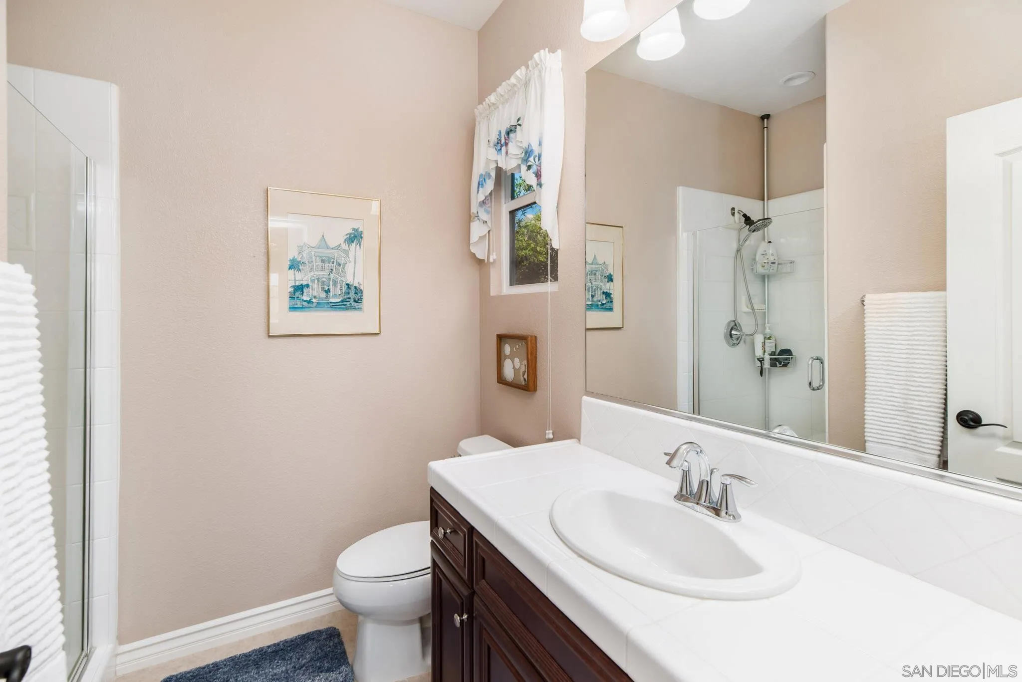 650 Liquid Amber Way San Marcos, CA 92078 - Photo 36 of 48 a bathroom with a sink toilet and a mirror
