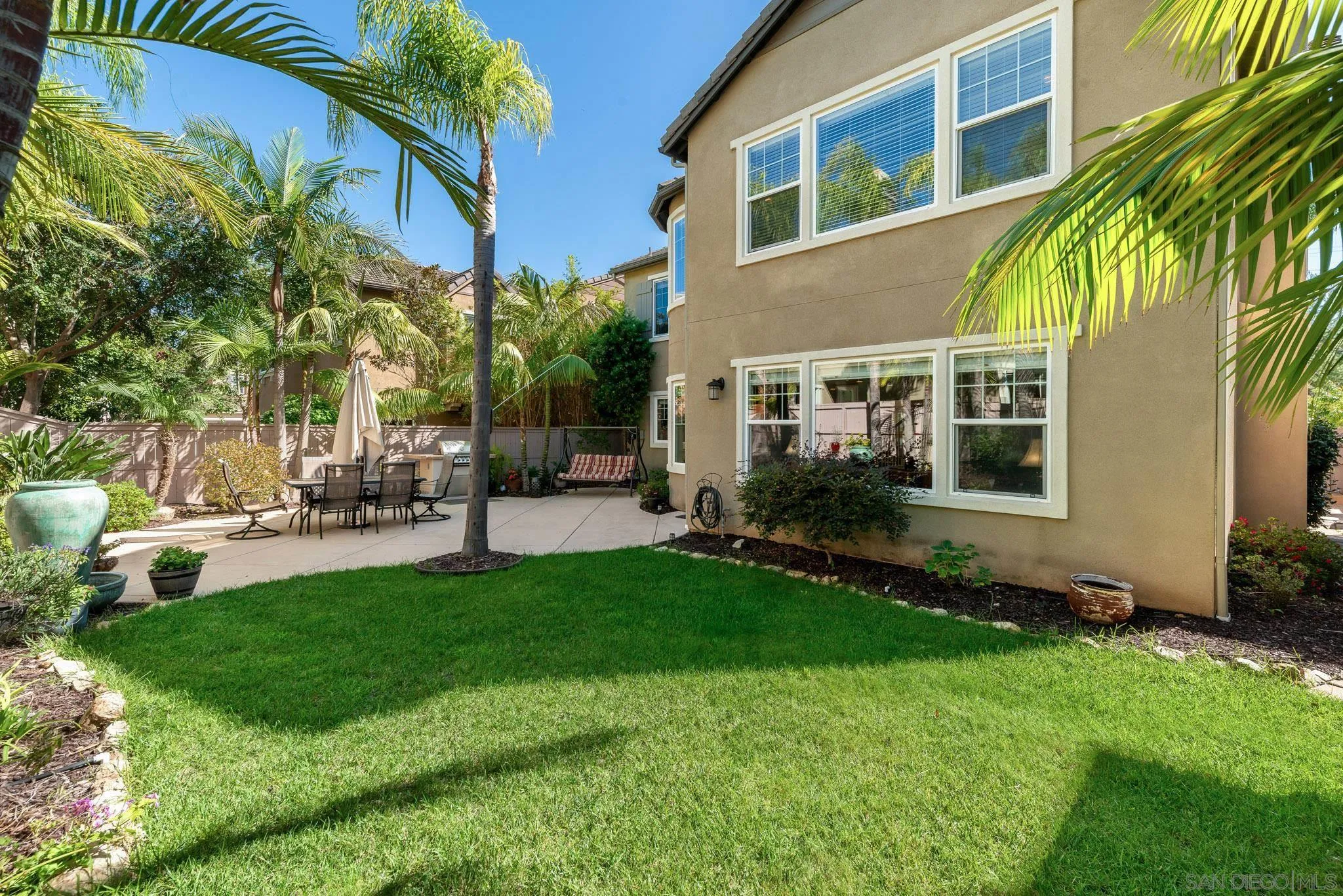 650 Liquid Amber Way San Marcos, CA 92078 - Photo 41 of 48 a view of backyard of house with green space