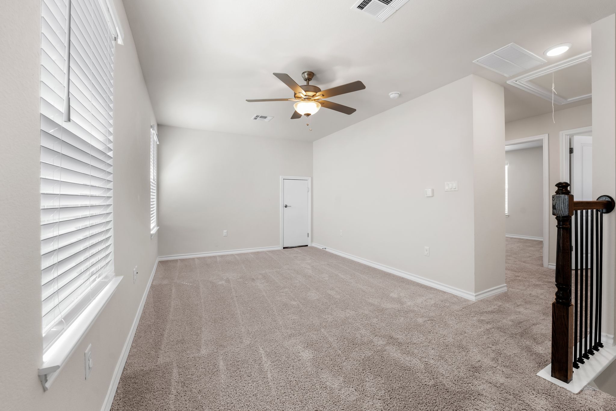 2803 Mary Elizabeth Drive Austin, TX 78728 - Photo 20 of 30 Unfurnished room featuring light colored carpet and ceiling fan