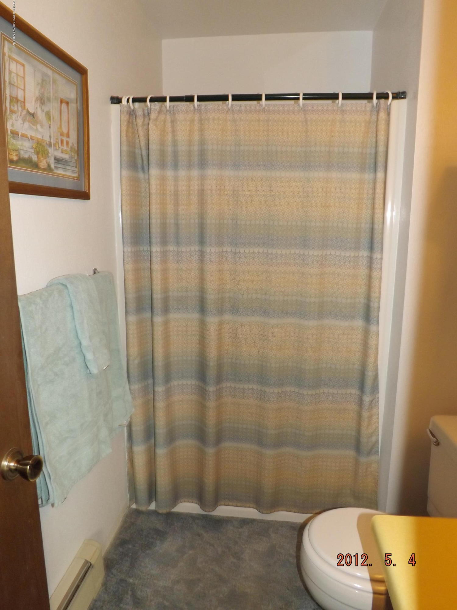 515 East 12th Street Rifle, CO 81650 - Photo 32 of 39 a bathroom with a shower curtain and a toilet