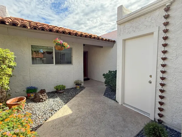 a front view of a house