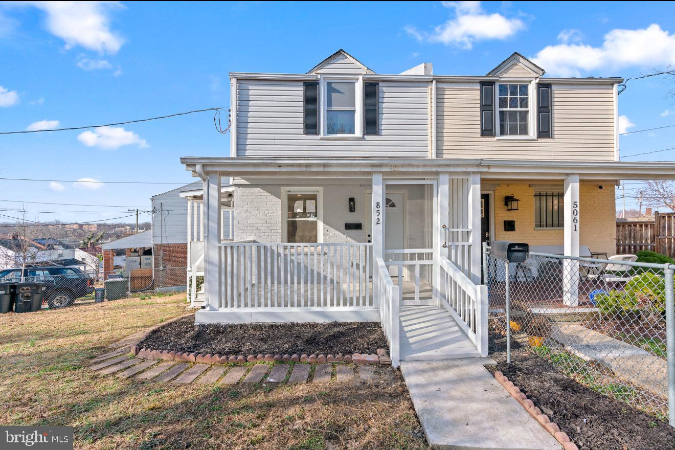 852 50th Place Northeast Washington, DC 20019 - Photo 4 of 15 Charming duplex with inviting porch.