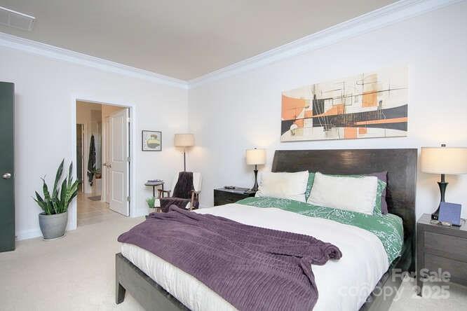 4245 Millstream Road Denver, NC 28037 - Photo 21 of 47 a bedroom with a bed and a potted plant