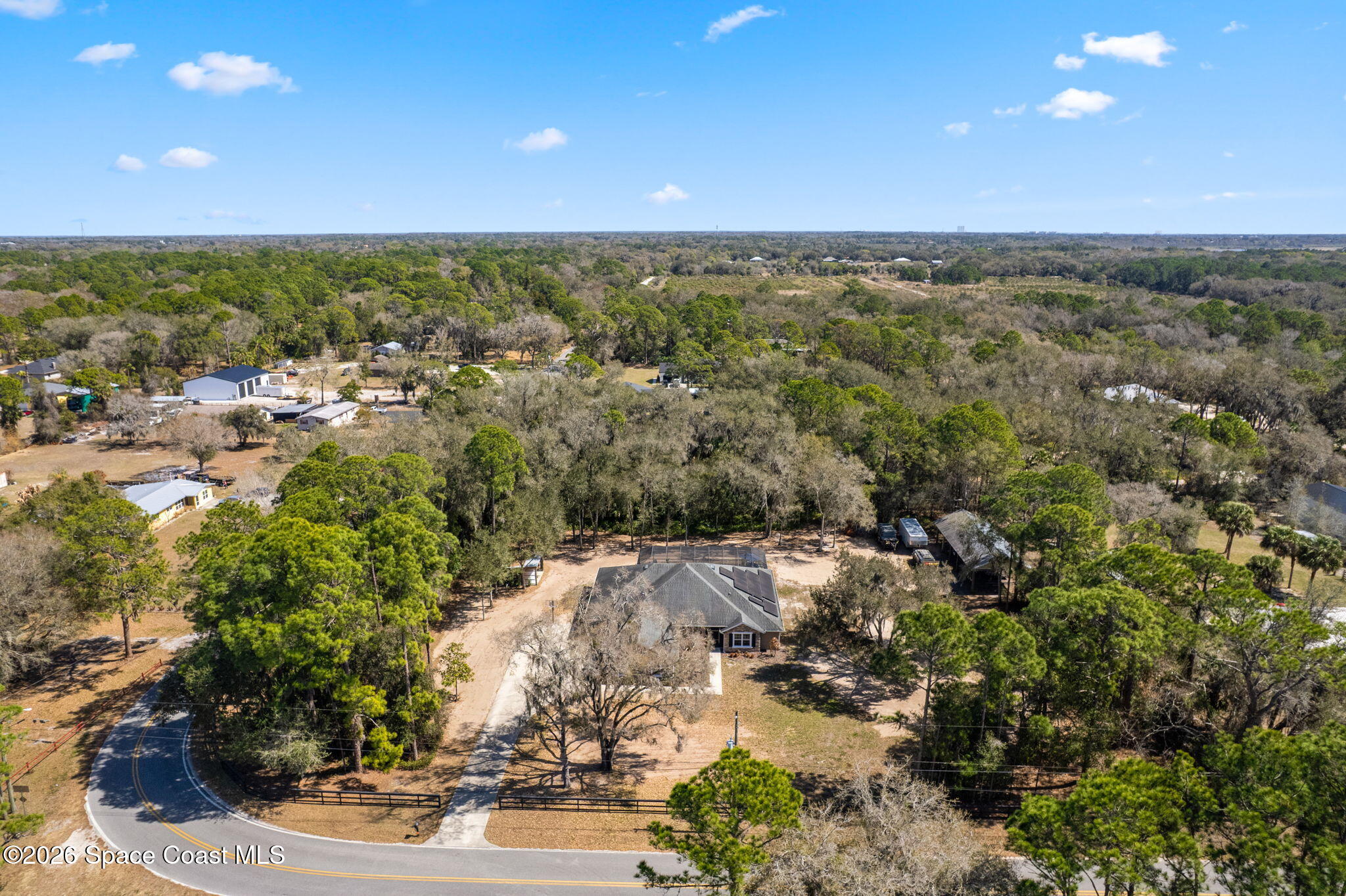 1695 Arch Road Mims, FL 32754 - Photo 51 of 57 an aerial view of residential houses with outdoor space