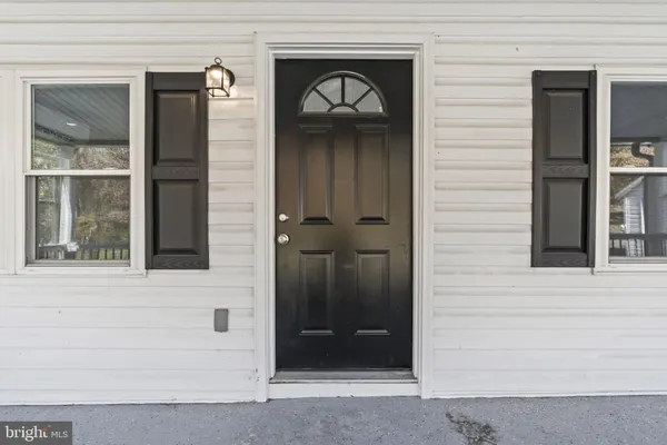 a view of a door of the house