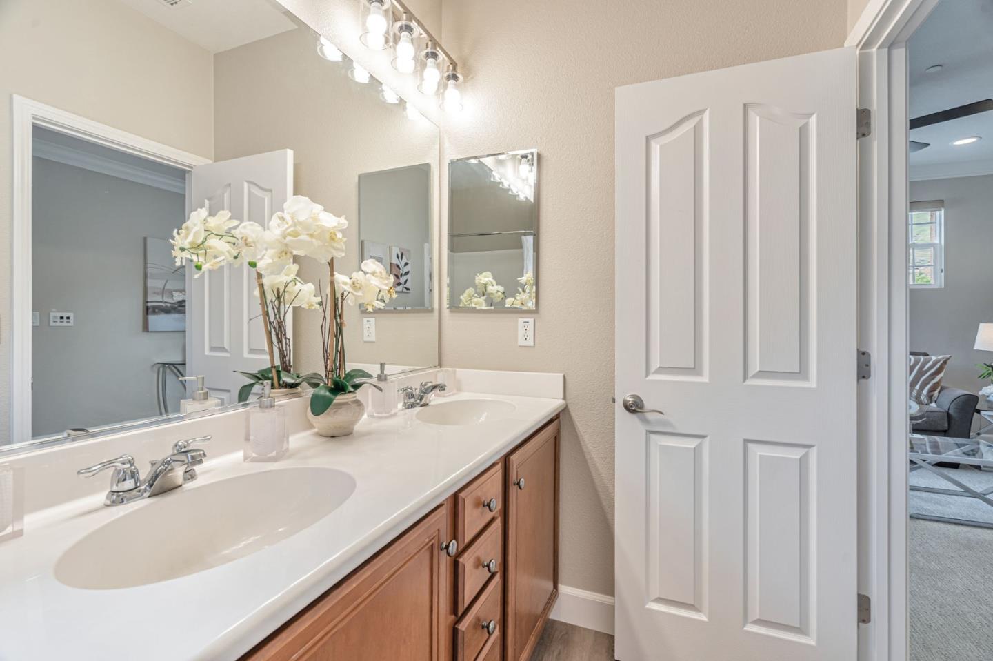 6525 Gravina Loop San Jose, CA 95138 - Photo 41 of 63 a bathroom with a double vanity sink and a mirror