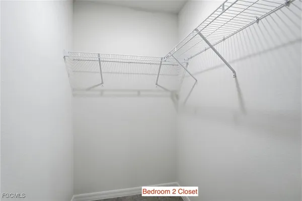 a view of small space with racks on the wall