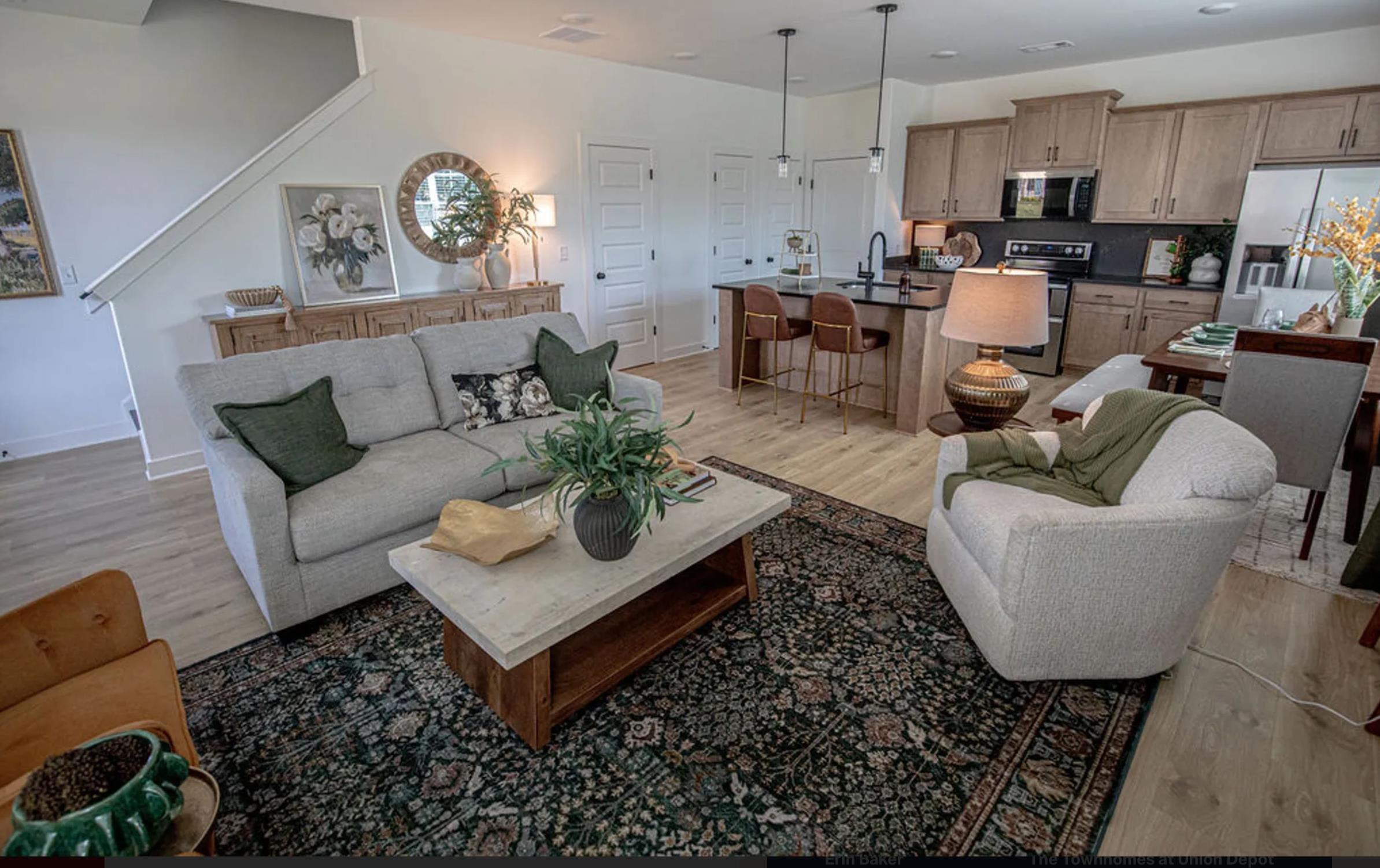6888 Talcott Lane Bartlett, TN 38135 - Photo 3 of 19 Living room with light wood-style flooring and stairs